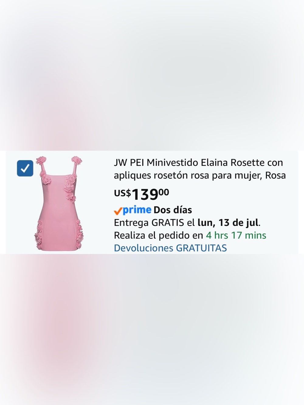 JW PEI Pink Satin Slip Top - Picture 6 of 10